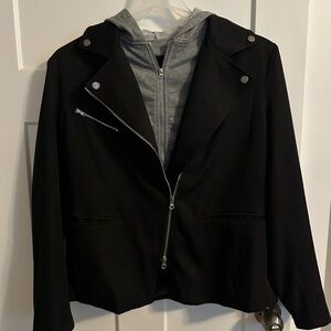 Moto Jacket with zip in hoodie